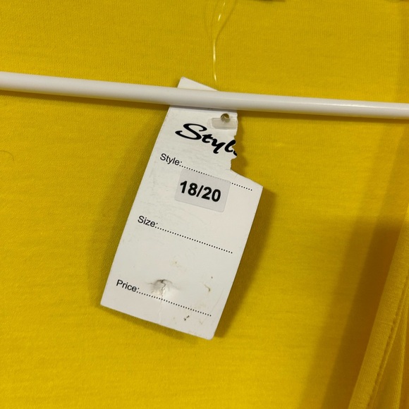 Yellow Bodysuit NWT 18/20 Bodysuit, Low V-Neck Surplice - Picture 3 of 4